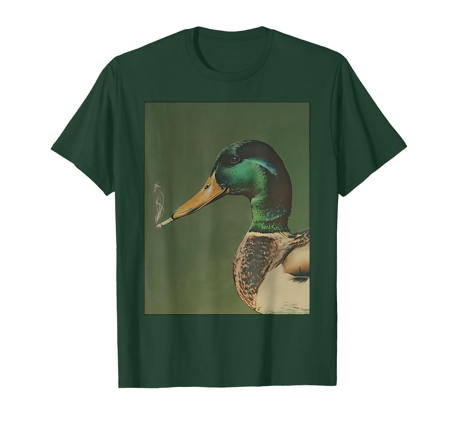 Mallard Duck Smoking a Cigarette Vintage Funny Duck Hunting T-Shirt