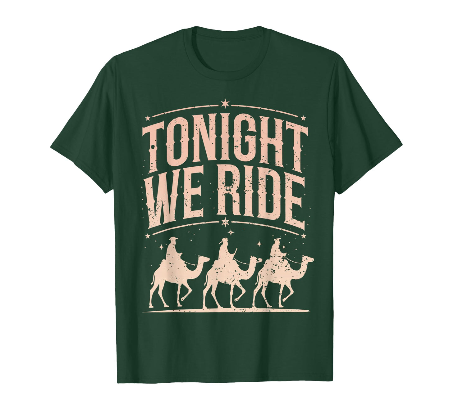 Retro Tonight We Ride Three Wise Men Christmas Nativity T-Shirt