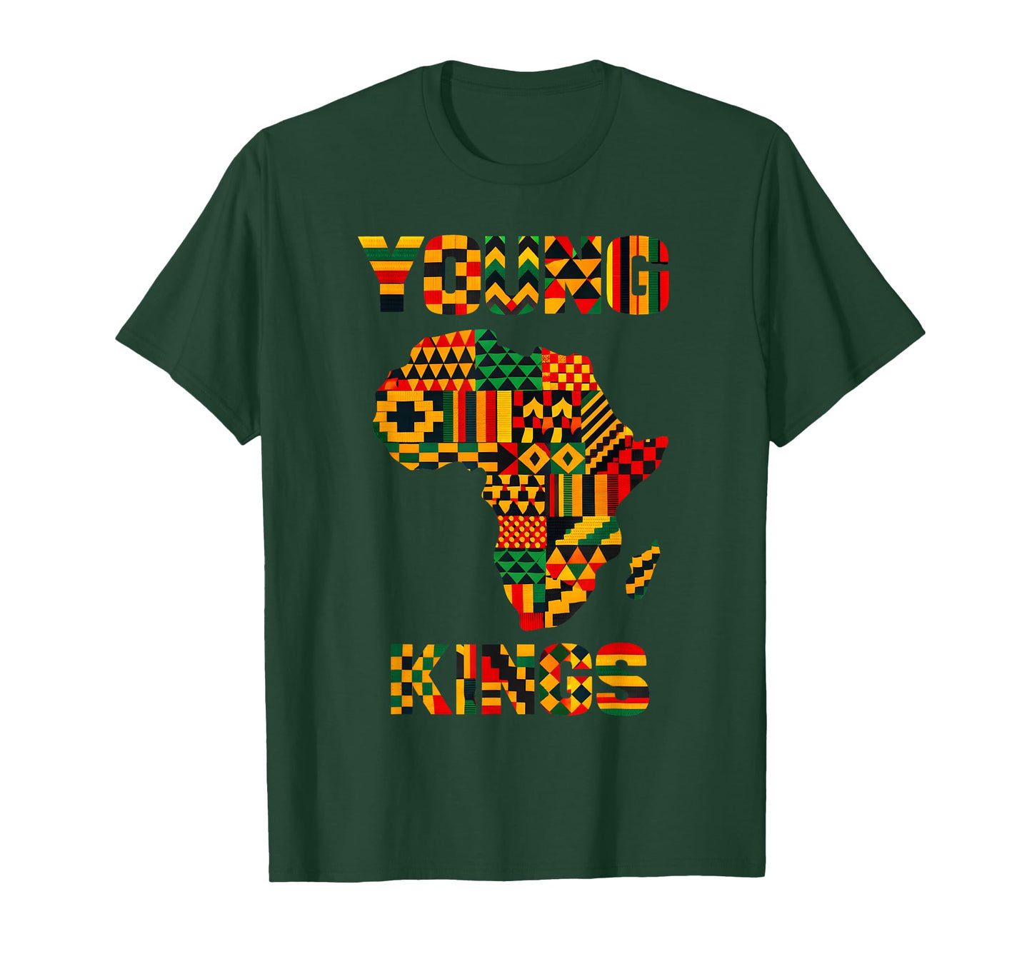 African Kente Art Men Boys Kids African American T-Shirt
