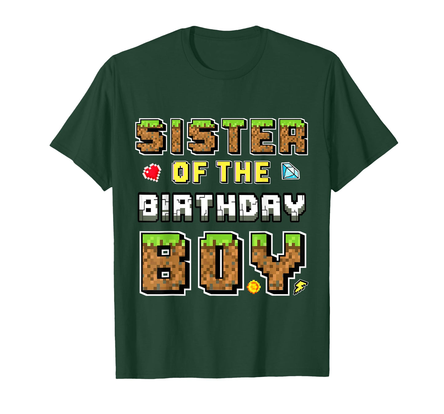 Sister Of The Birthday Boy Gamer Pixel Birthday Matching T-Shirt