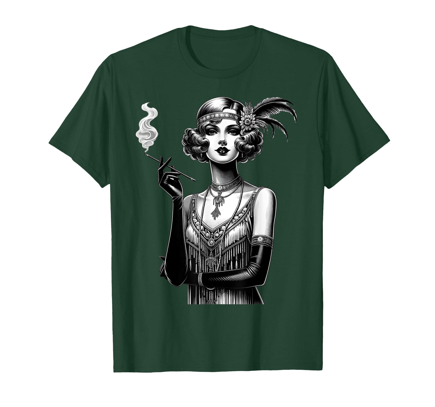 ROARING 1920's Great, Gatsby Glamorous Woman Flapper T-Shirt