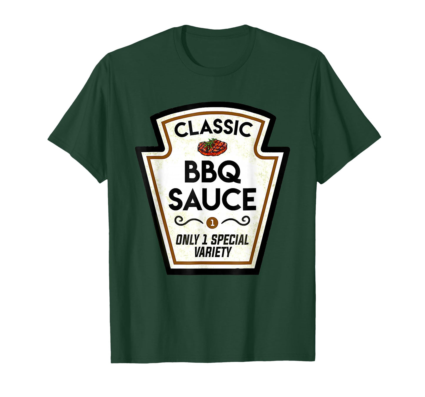 Barbecue BBQ Sauce Bottle Label Halloween Matching Costume T-Shirt