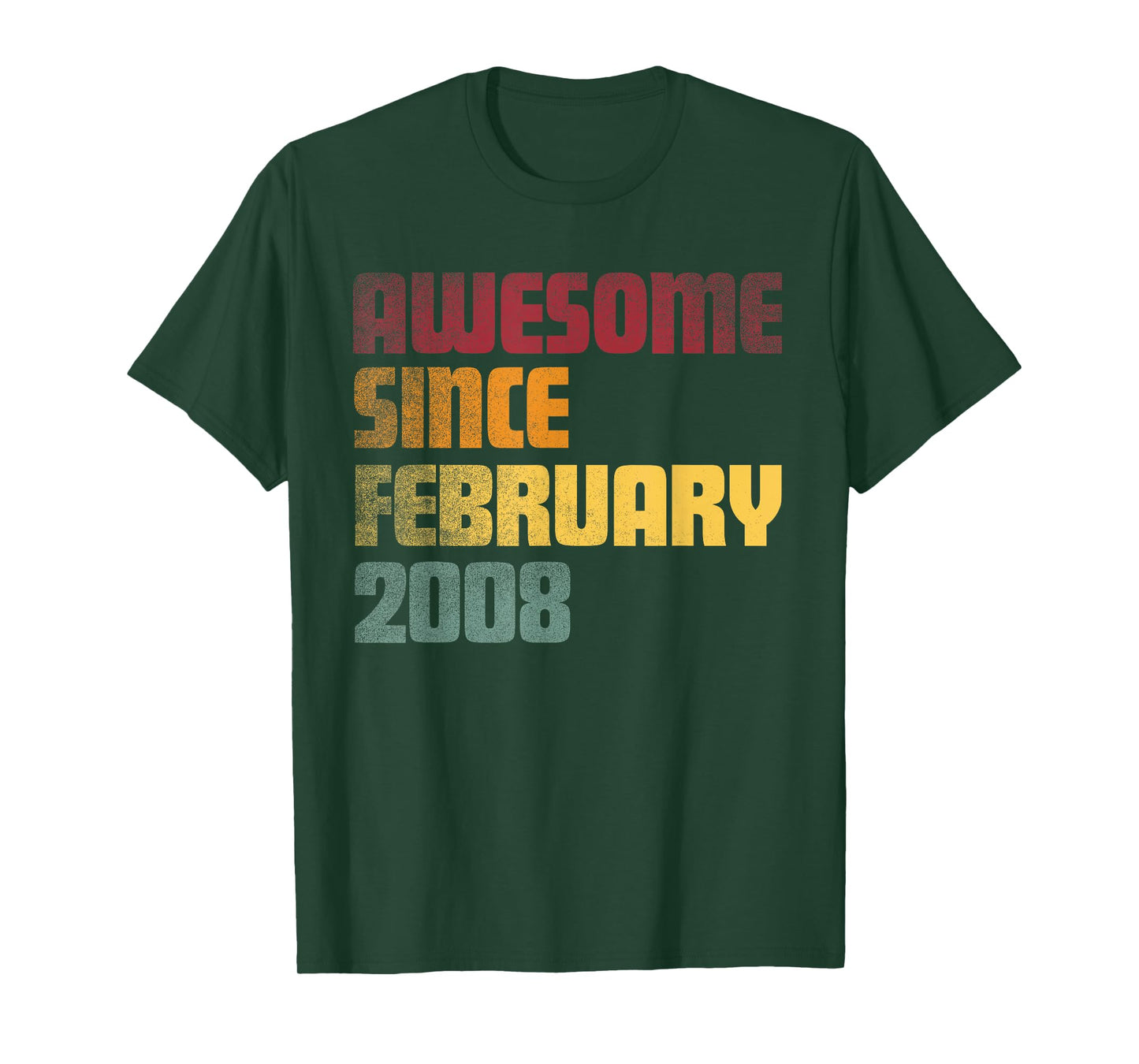Awesome Since February 2008 18th Birthday - Vintage T-Shirt