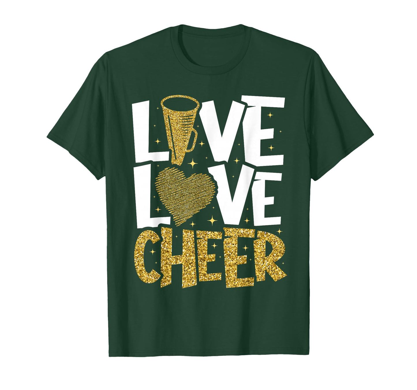 Live Love Cheer Girl Cheerleading Cheerleader Women Cheer T-Shirt
