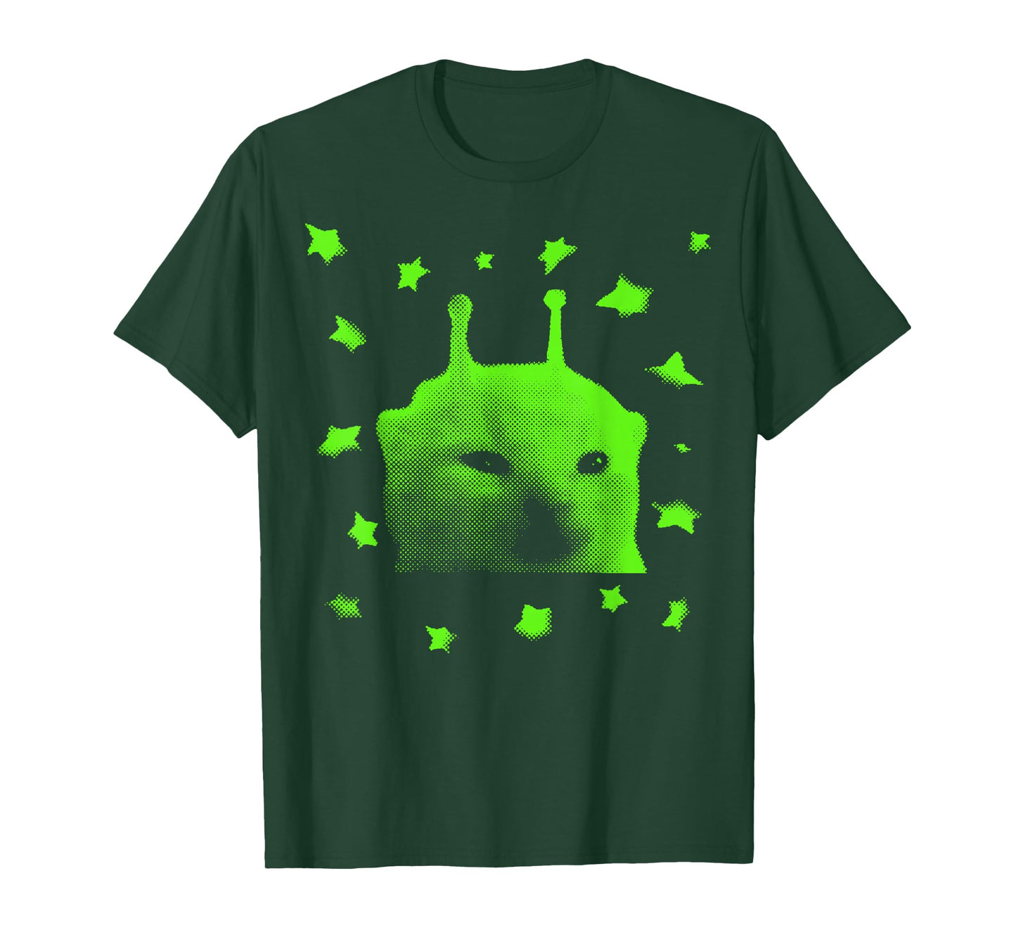 Y2K Alien Cat Meme Retro Silly Cat Vintage Space Kitty Funny T-Shirt