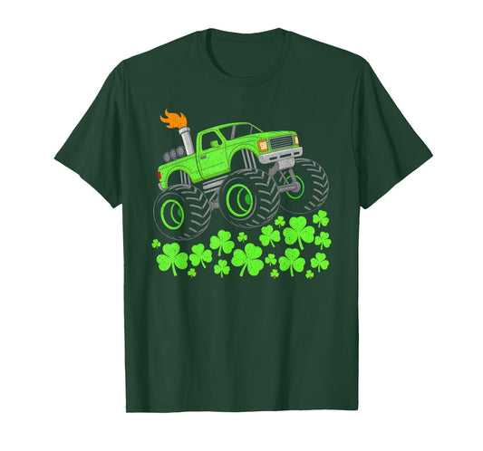 St Patricks Day Monster Truck Saint Paddys Boys Kids Toddler T-Shirt