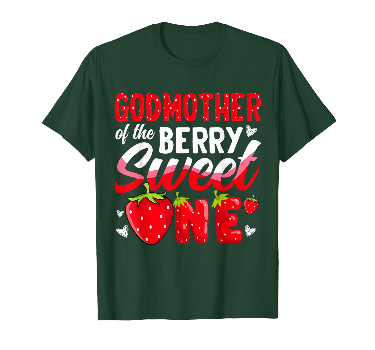 Godmother Of The Berry Sweet One Strawberry 1st Birthday T-Shirt