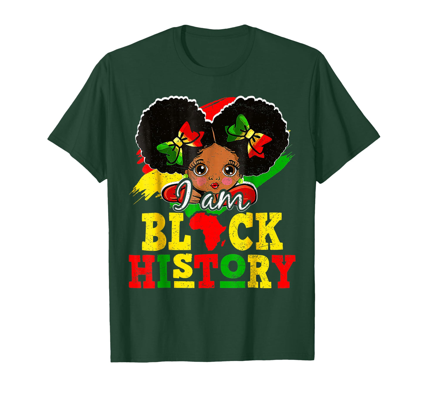 I Am Black History Month African American for Girls Kids T-Shirt