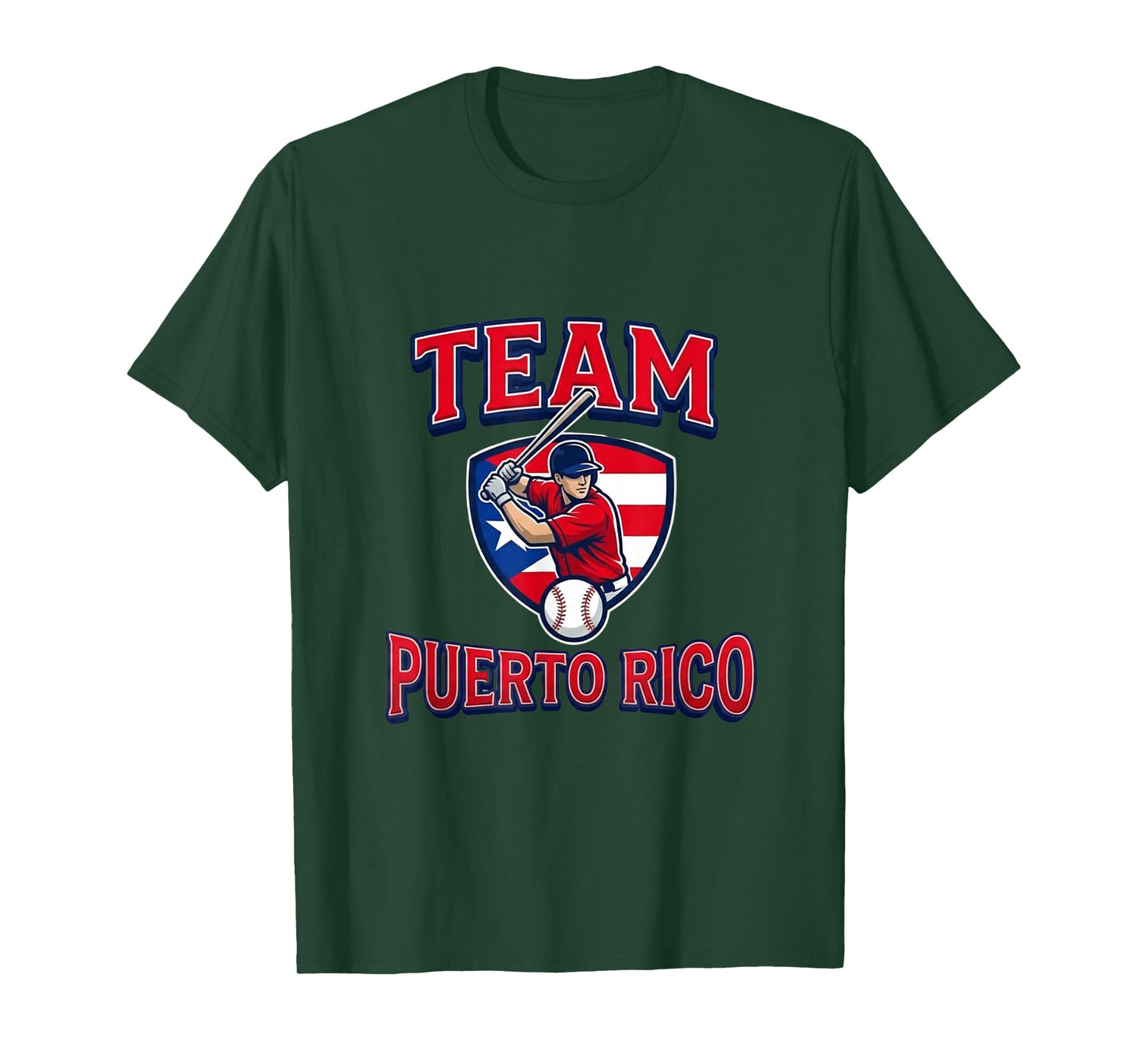 Team Puerto Rico Baseball Flag Patriotic T-Shirt