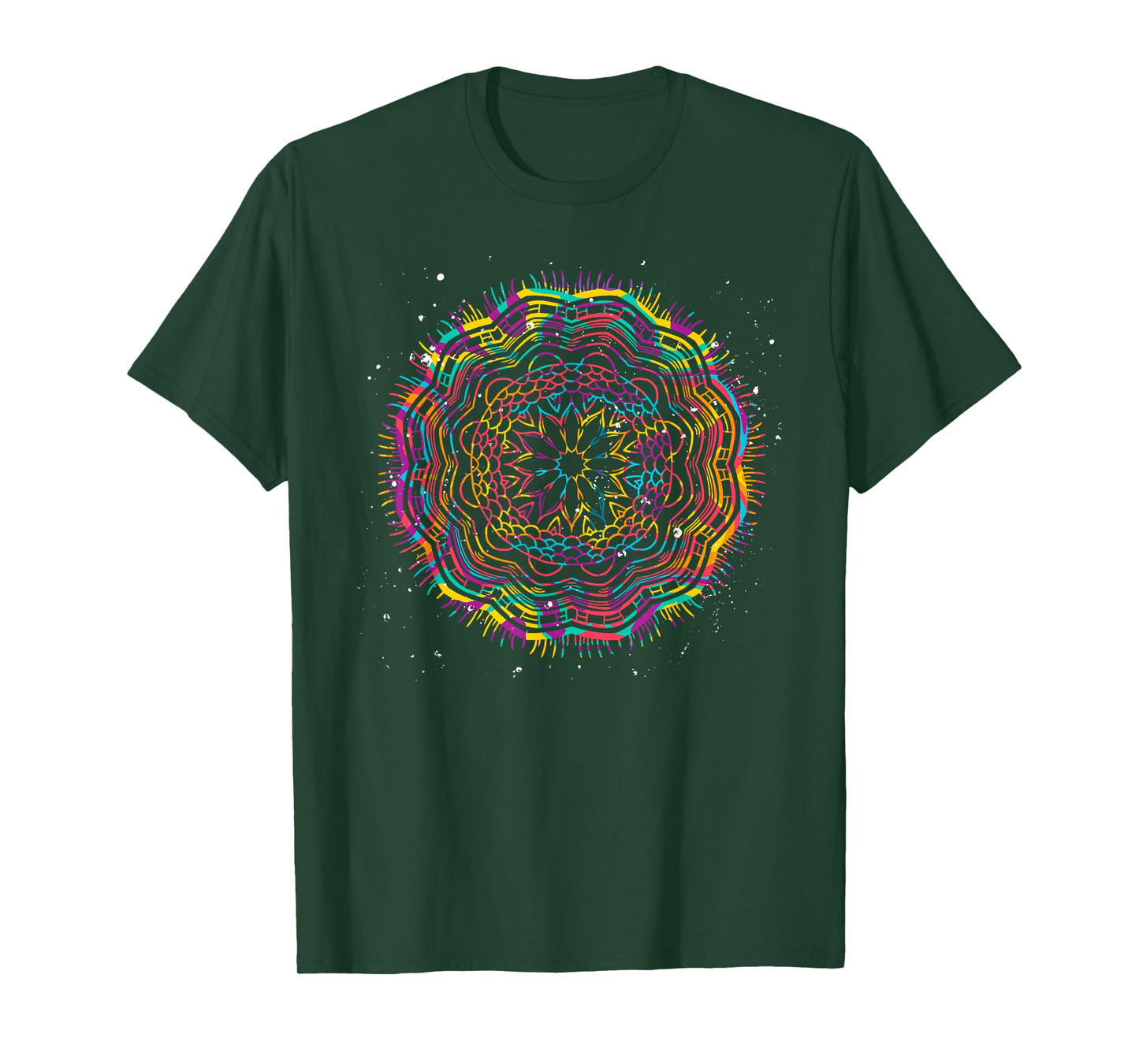 Bohemian Fractal Geometry Yogi Spiritual Mandala T-Shirt