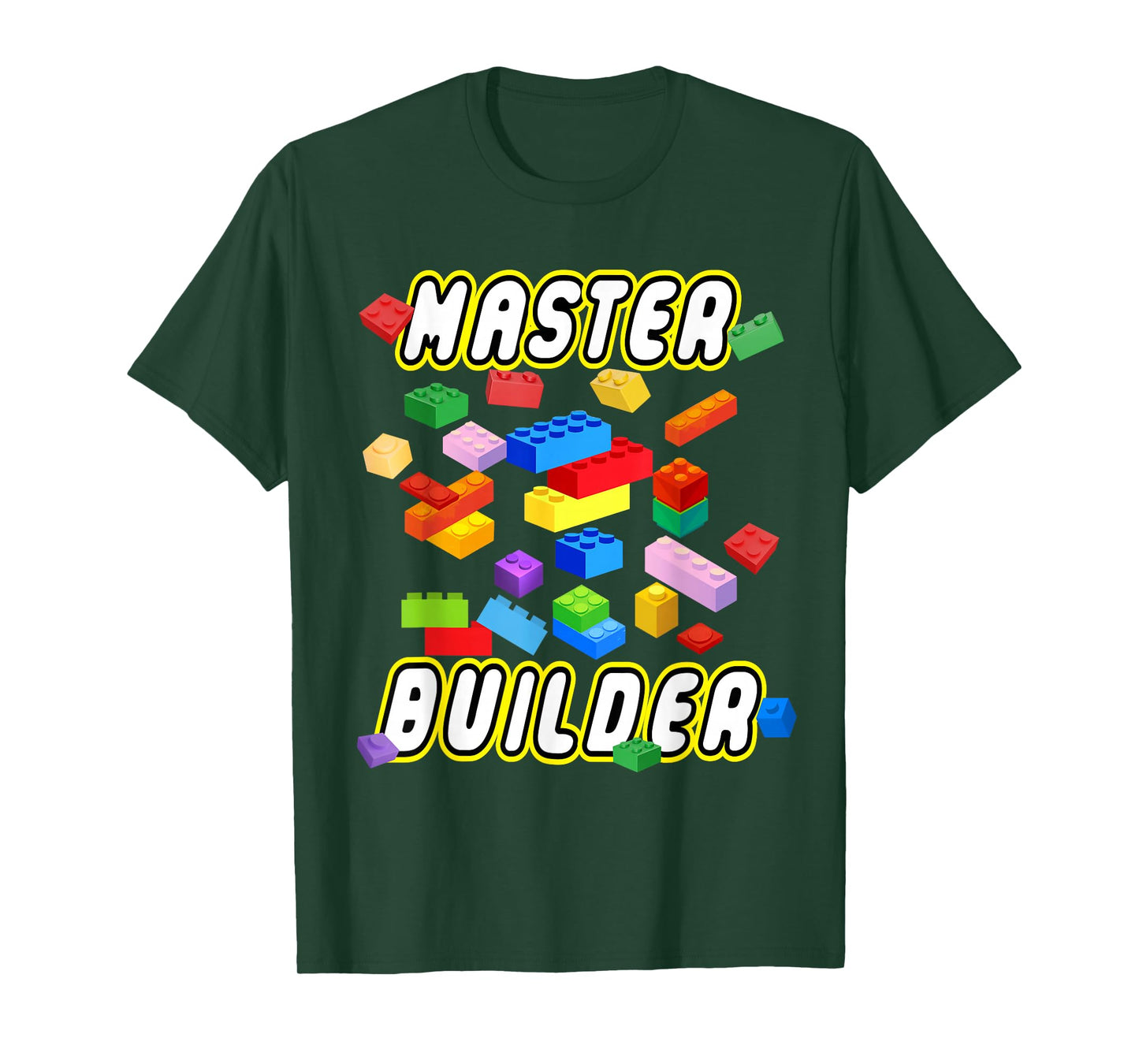 Building Bricks Master Builder Construction Block Building T-Shirt