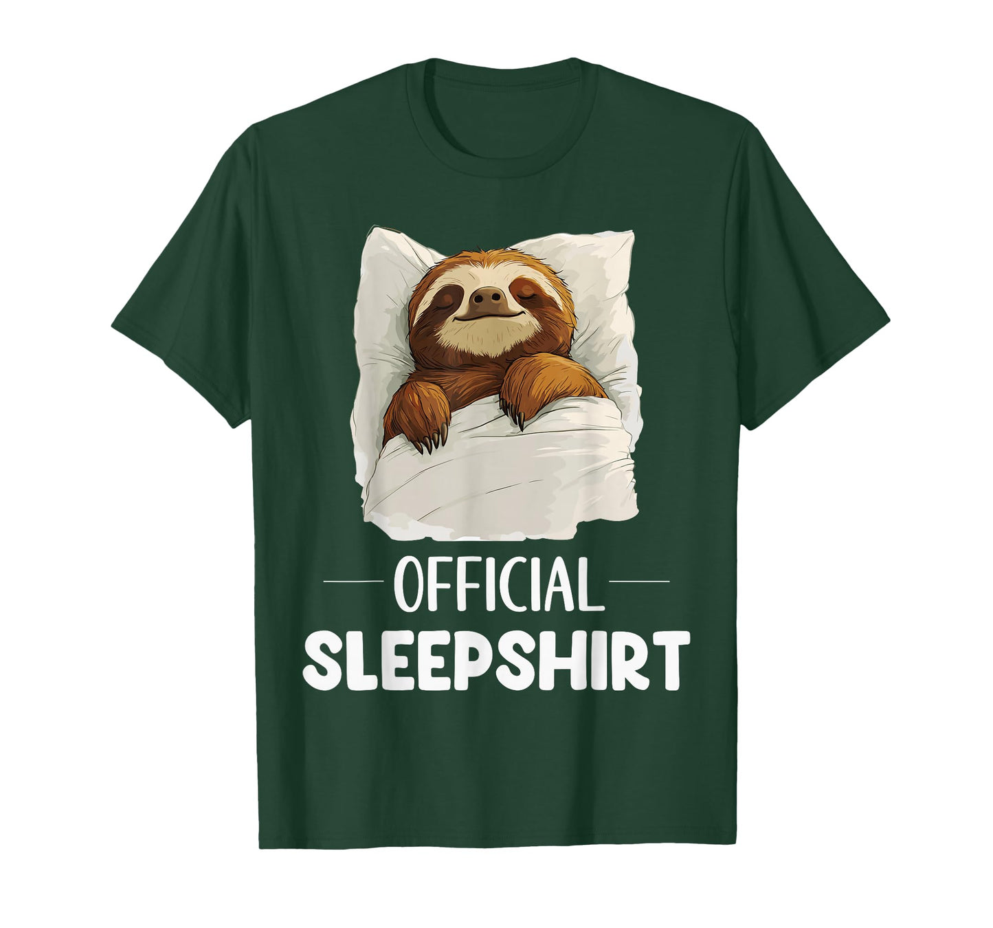 Official Sleepshirt Cute Sleeping Sloth Animal Lovers Pajama T-Shirt