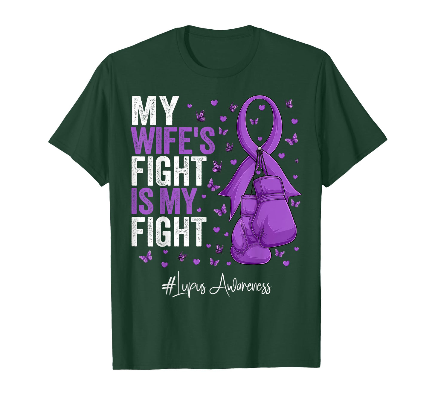 Purple Ribbon Wife Lupus Awareness T-Shirt