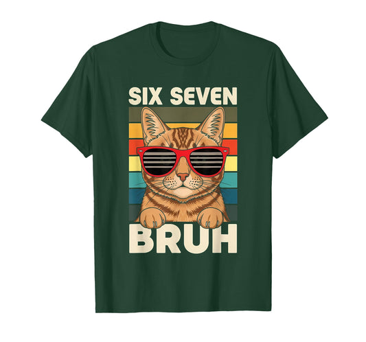67 Animals Funny 67 Brainrot Youth Kids Cat 67 T-Shirt