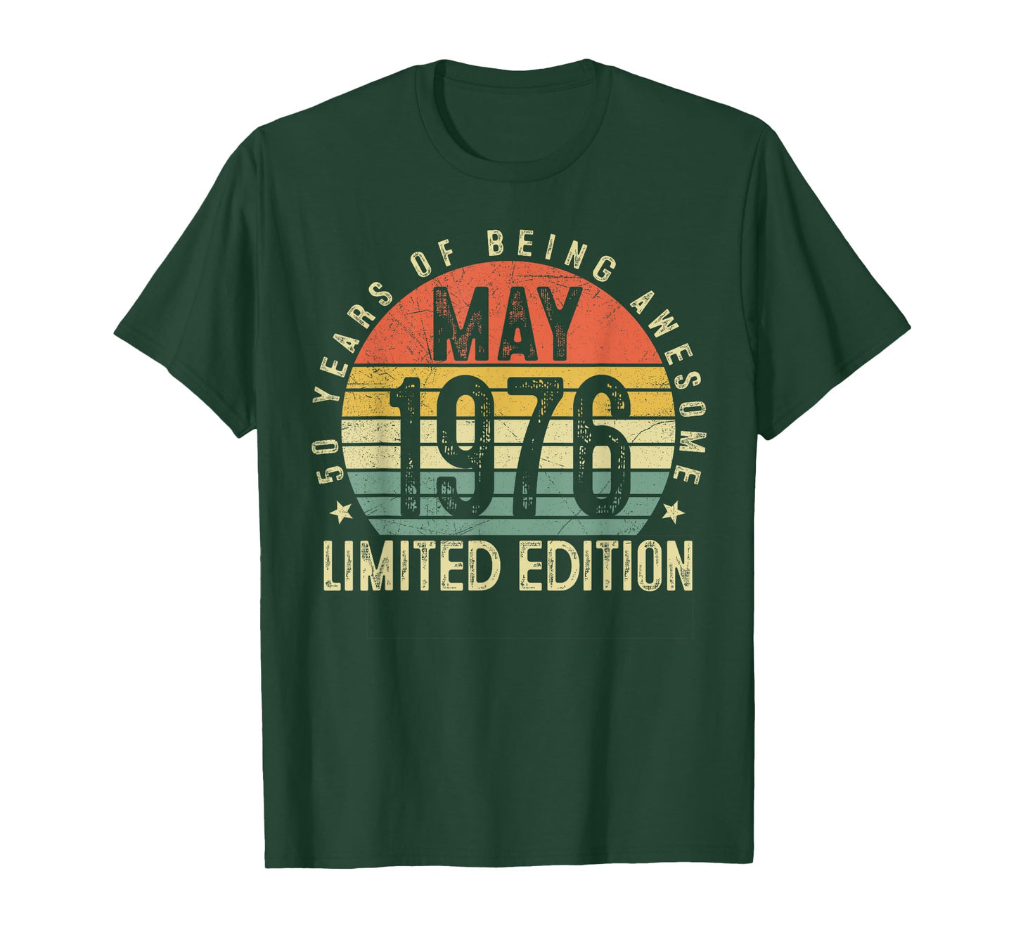 50 Year Old Vintage Born in May 1976 50th Birthday Men Women T-Shirt