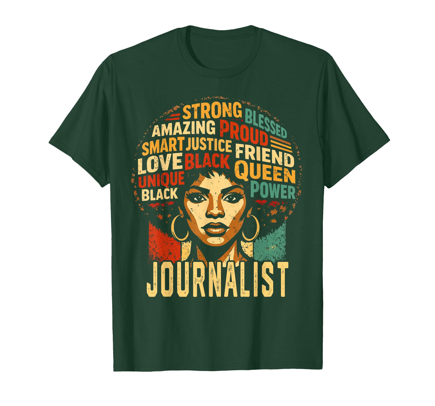 Journalist Black History Month Powerful Black Pride T-Shirt
