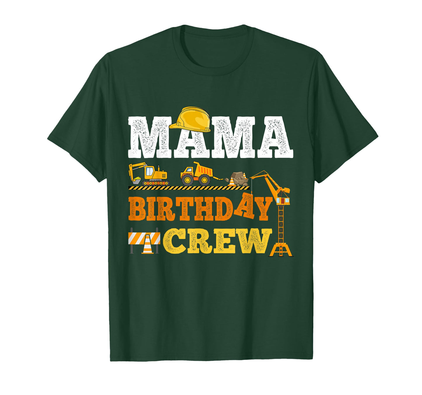 Mama Birthday Crew Construction Excavator Kids Family Set T-Shirt