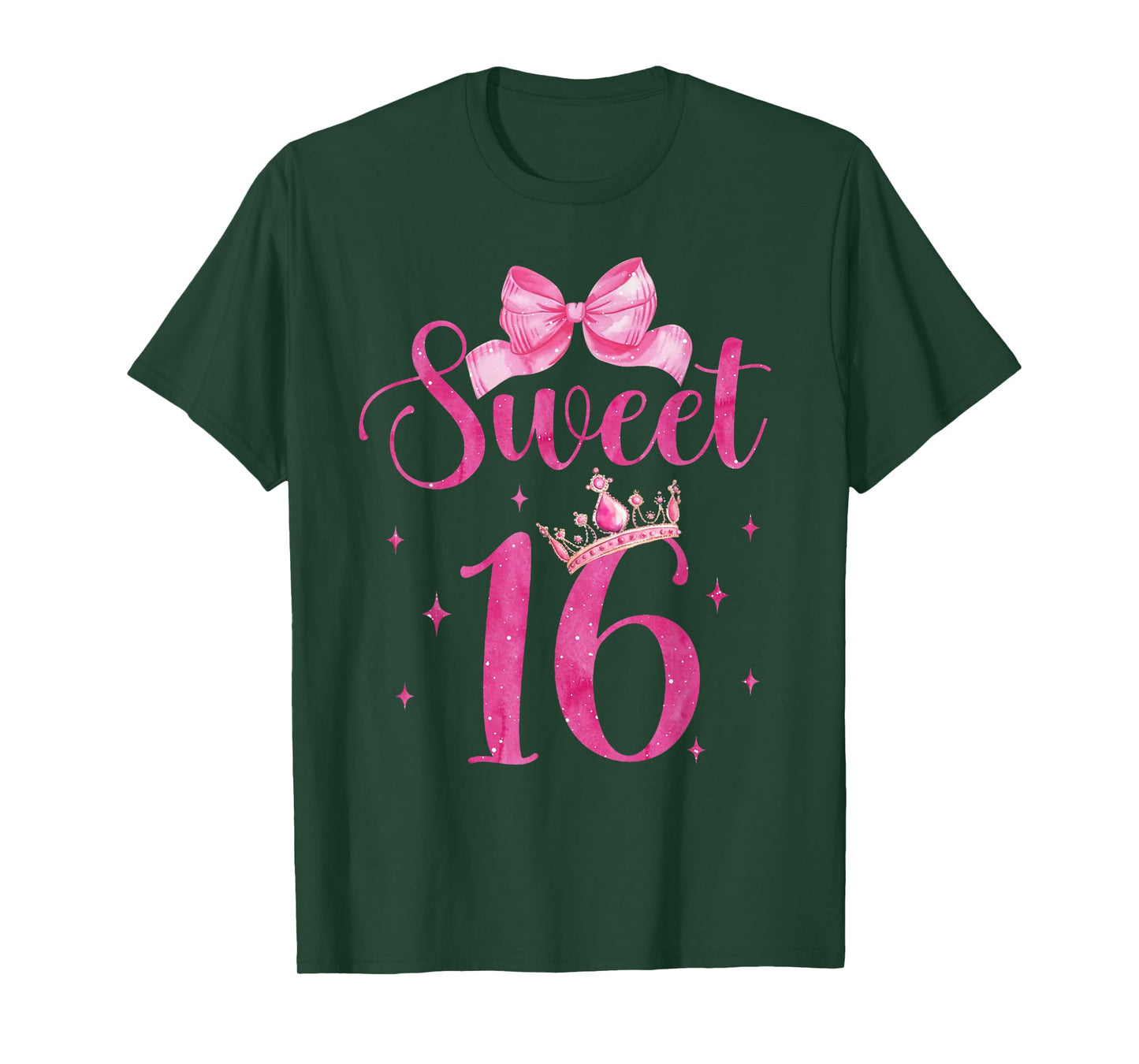 Sweet 16 Birthday Girl Coquette Aesthetic Pink Bow Birthday T-Shirt
