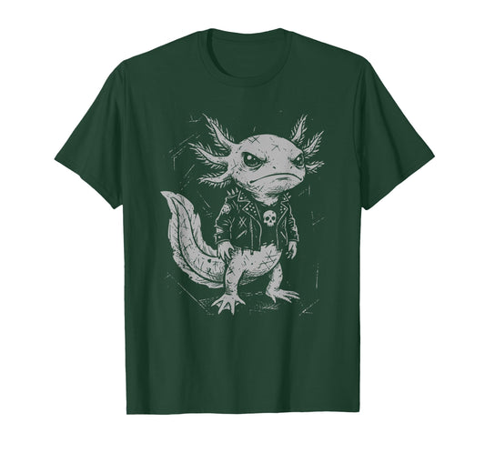 Goth Axolotl, Punk Gothic Merch, Women Girls Men Emo Grunge T-Shirt