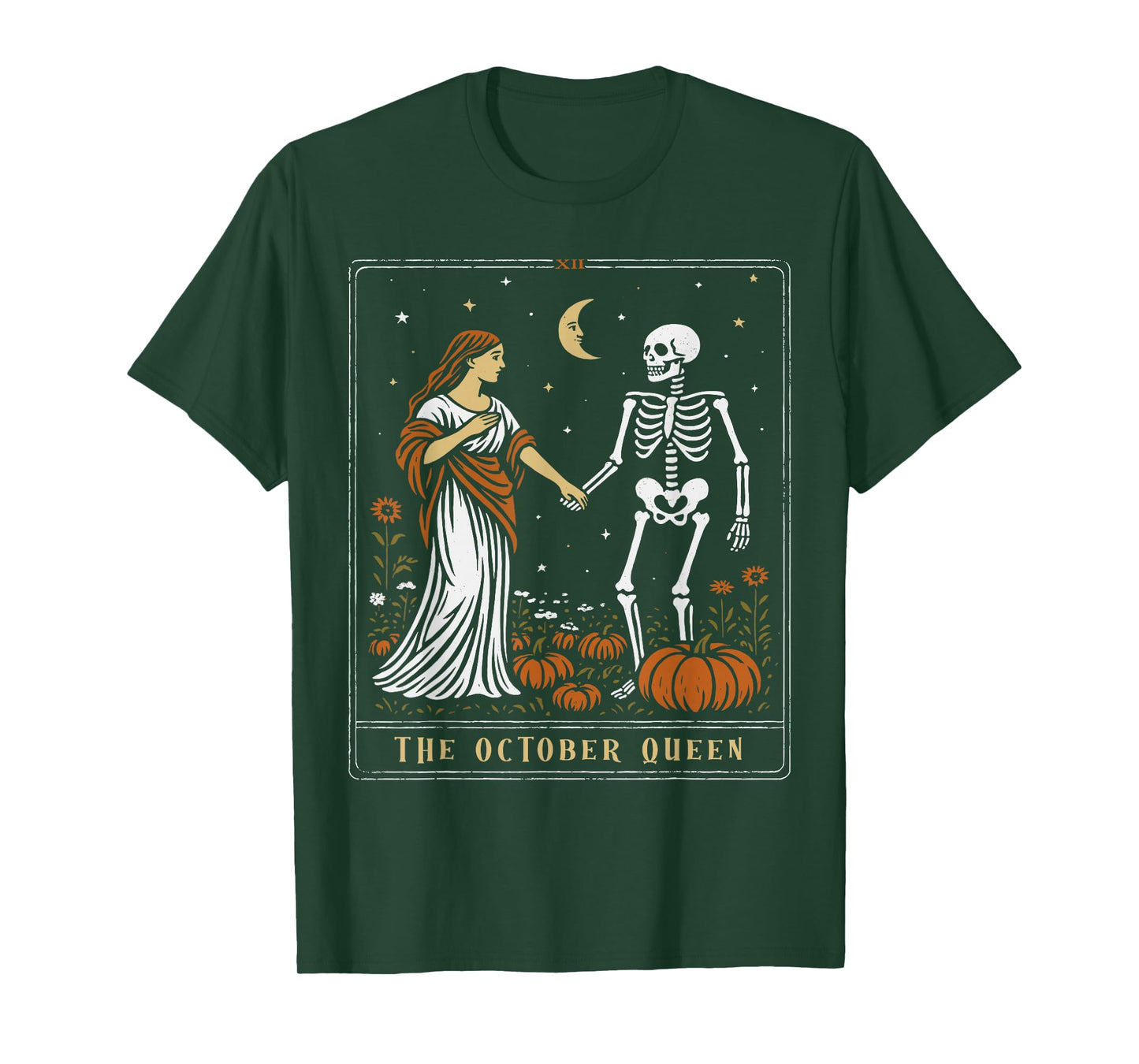 The October Queen Tarot Card Halloween Spooky Season T-Shirt