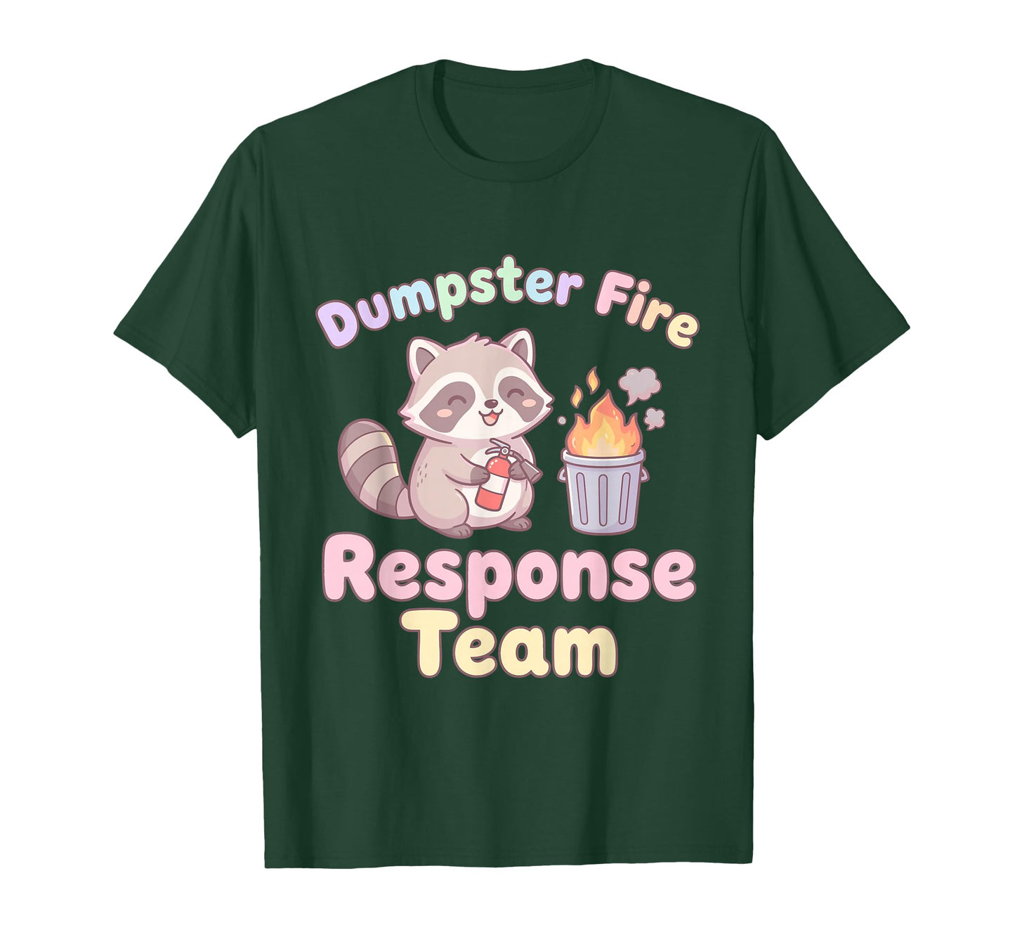 Dumpster Fire Response Team Raccoon Kawaii T-Shirt