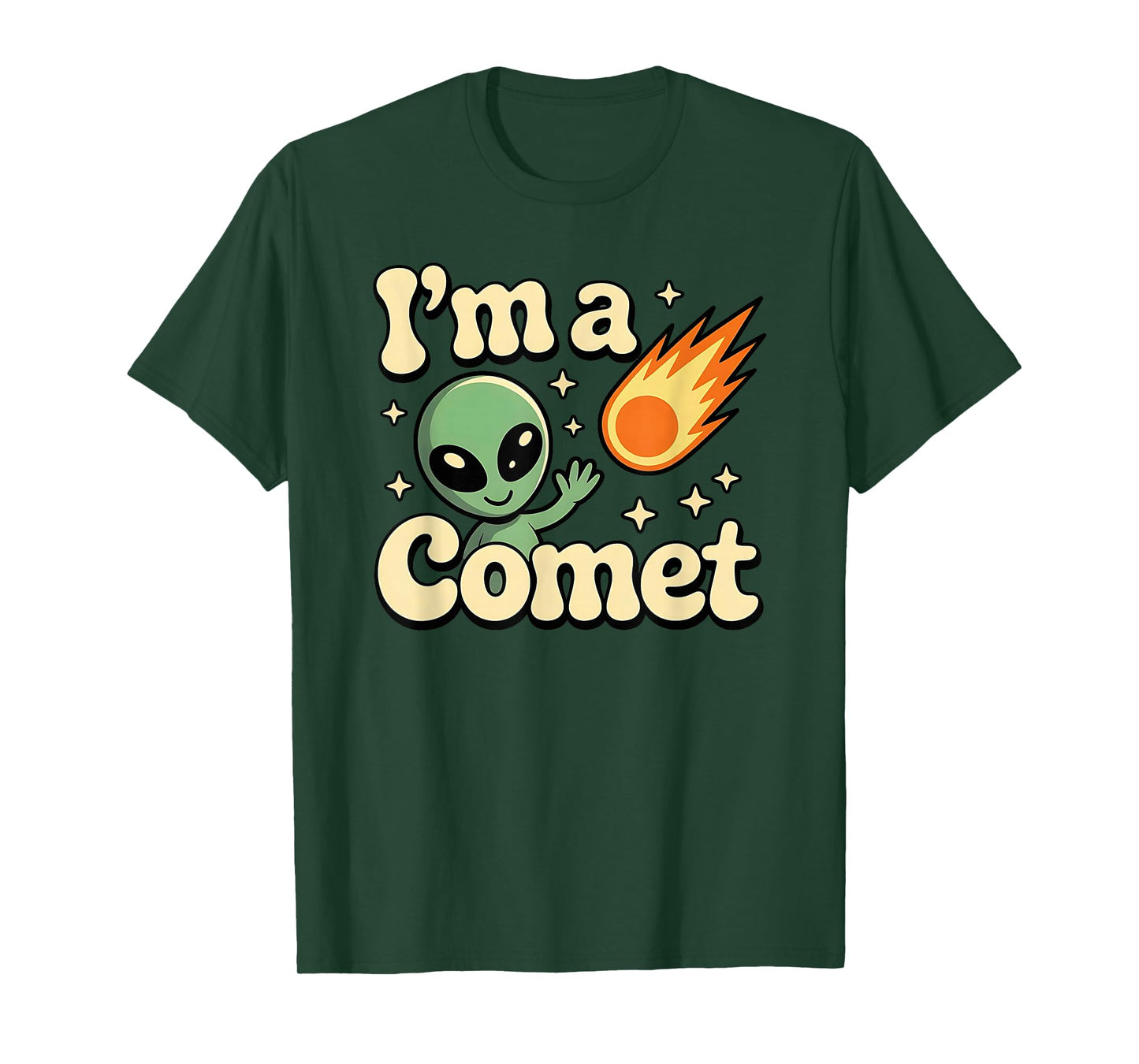 Cute Alien “I’m a Comet” Cosmic Funny 3I/Atlas Space Design T-Shirt