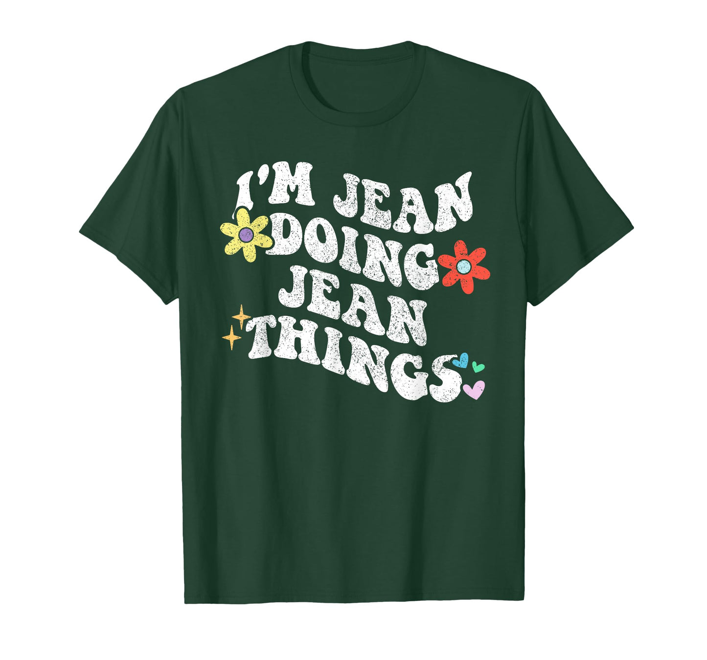 Retro Groovy Im JEAN Doing JEAN Things Funny Mother's Day T-Shirt