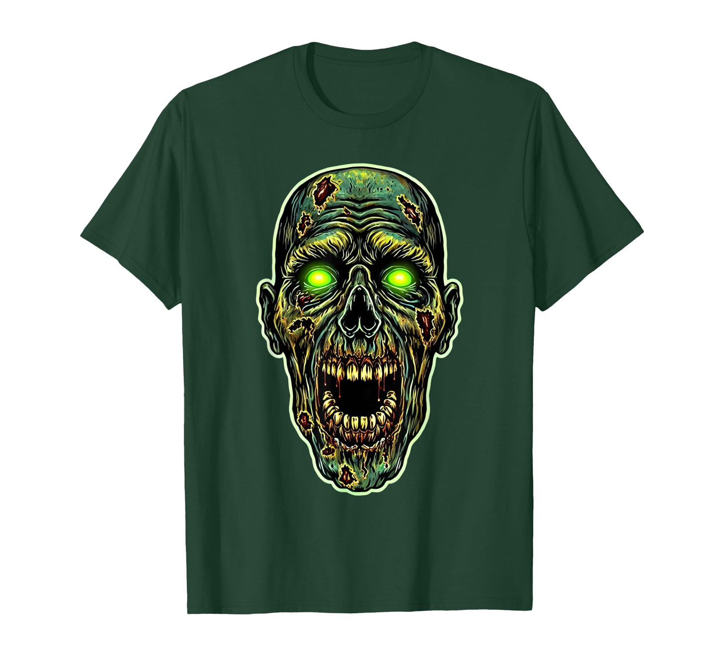 Scary Zombie Face Evil Zombie Halloween Costume T-Shirt