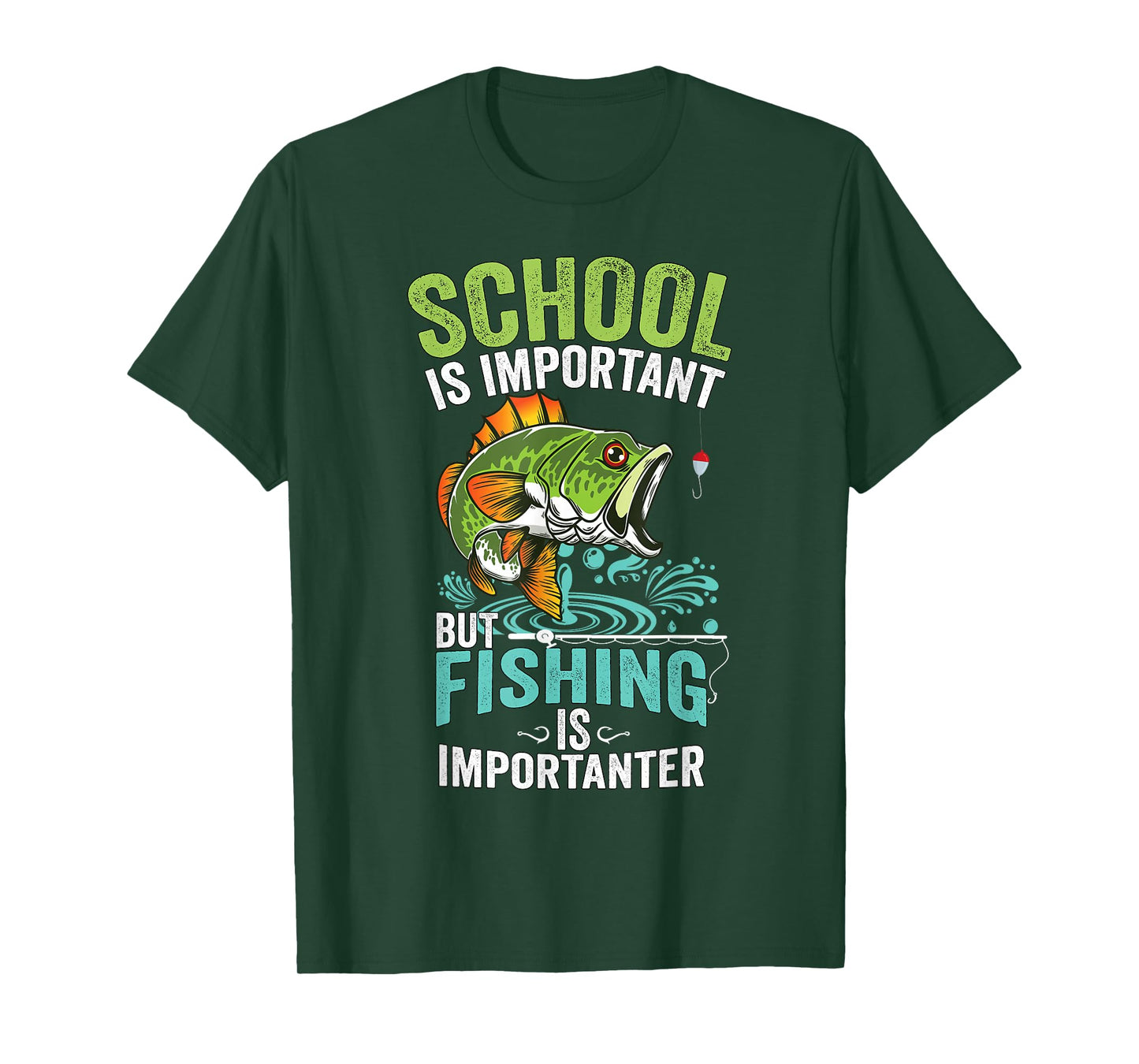 Funny Fishing For Boys Kids Fish Saying Bass Fisherman T-Shirt