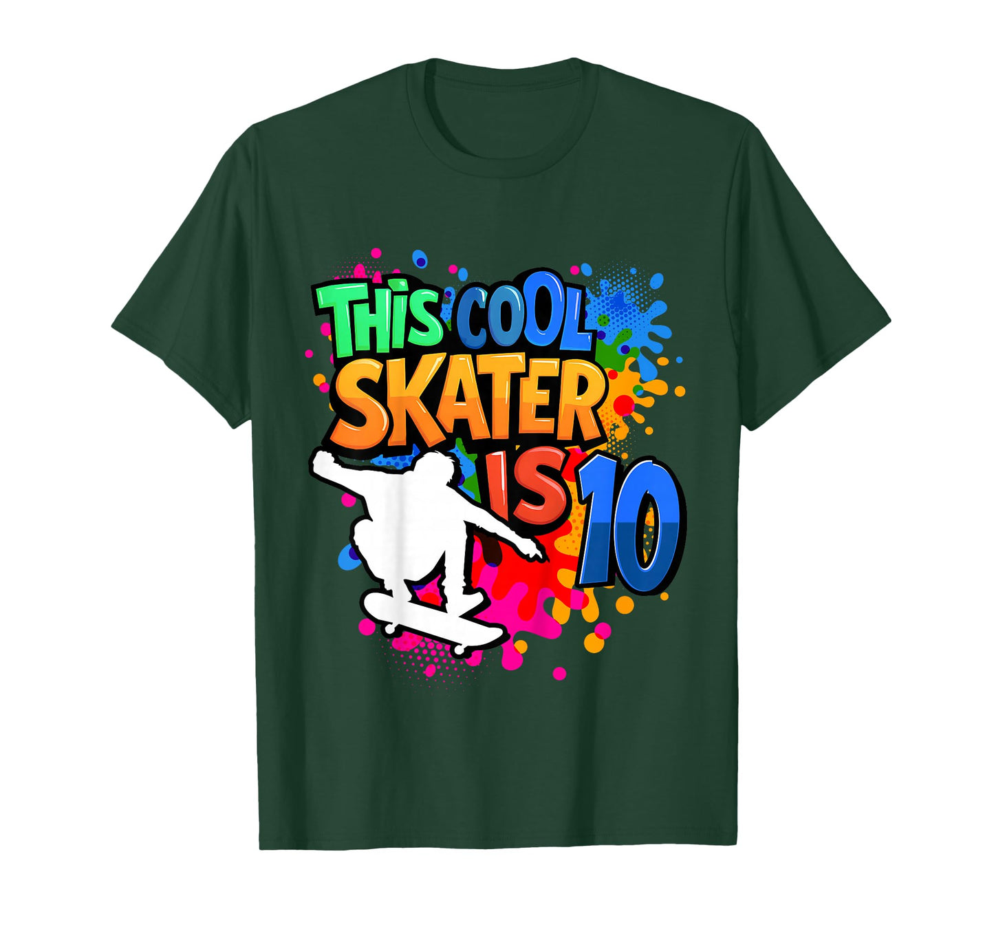 10th Birthday Skateboard - This Cool Skater is 10 Years Old T-Shirt