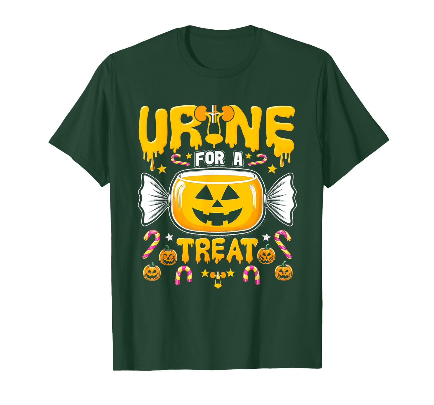 Urine For A Treat Candy Funny Halloween Urologist Joke T-Shirt