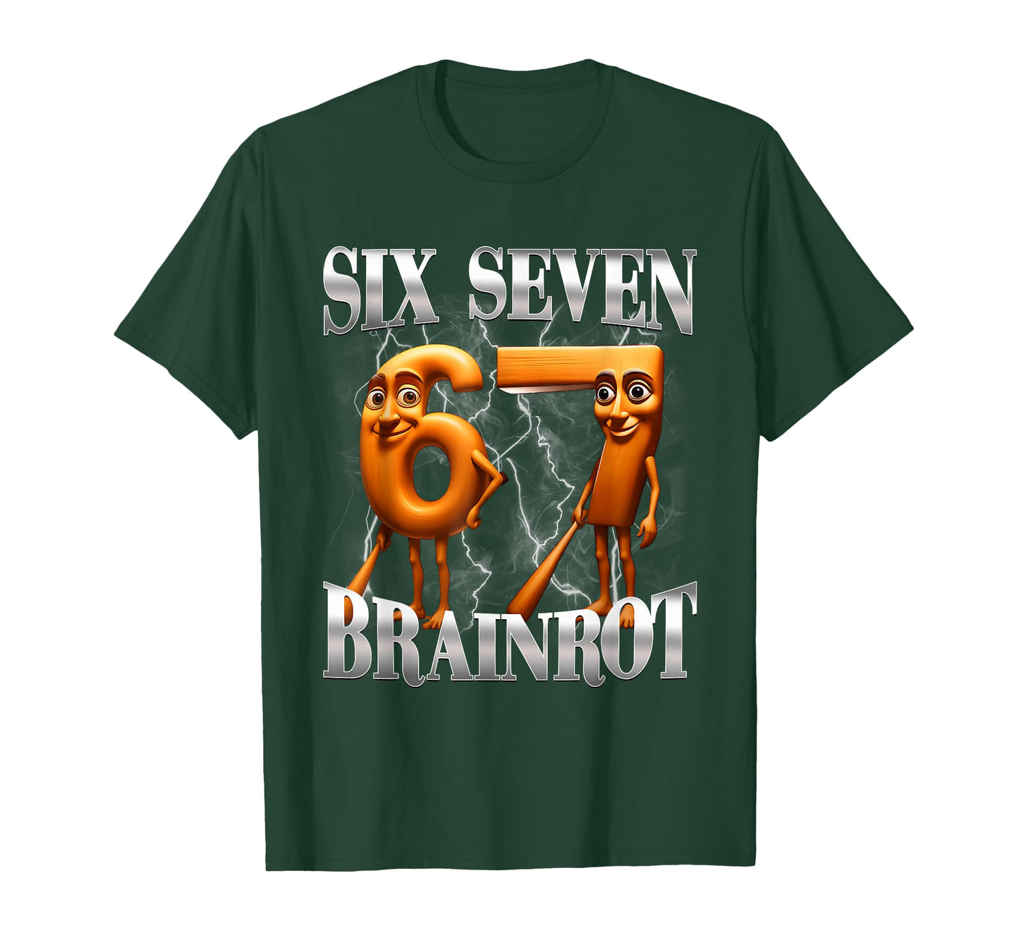 67 Six Seven Italian Brainrot Meme Gen Alpha Slang T-Shirt