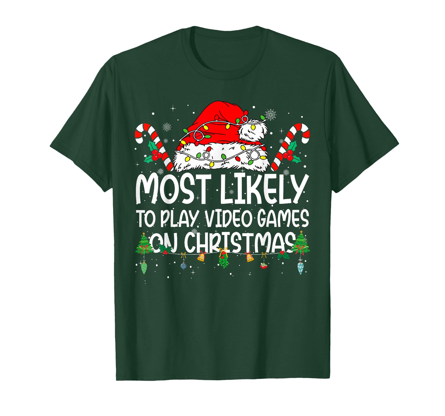 Family Matching Most Likely to Play Video Games On Christmas T-Shirt