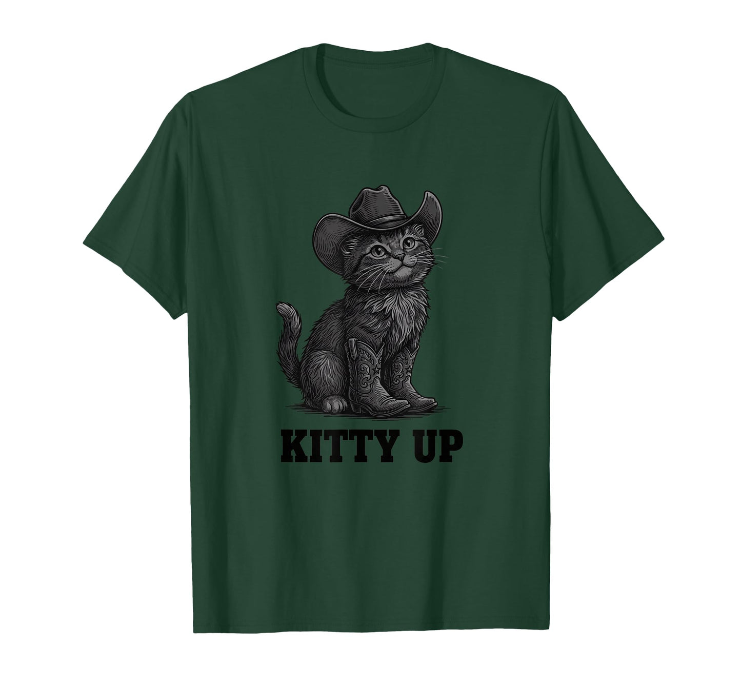 Cowboy Cat Kitty Up Vintage Western Cat T-Shirt