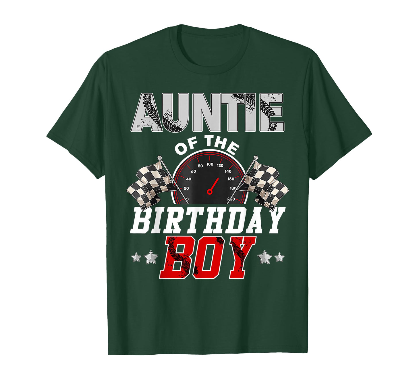 Auntie Of The Birthday Boy Race Car Racing Car Driver T-Shirt