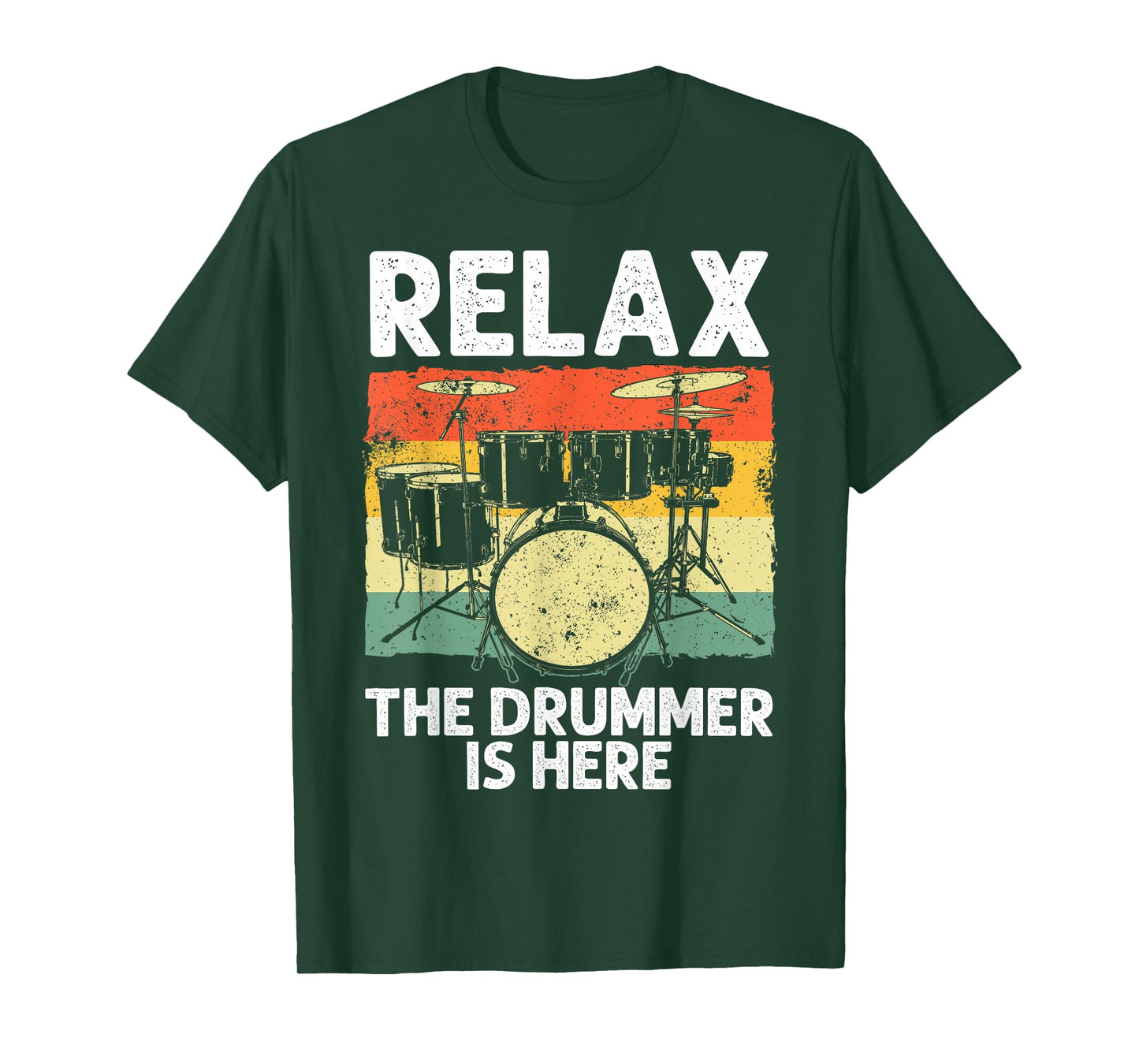 Funny Drumming Art for Men Women Drumline Drum Set Drummer T-Shirt