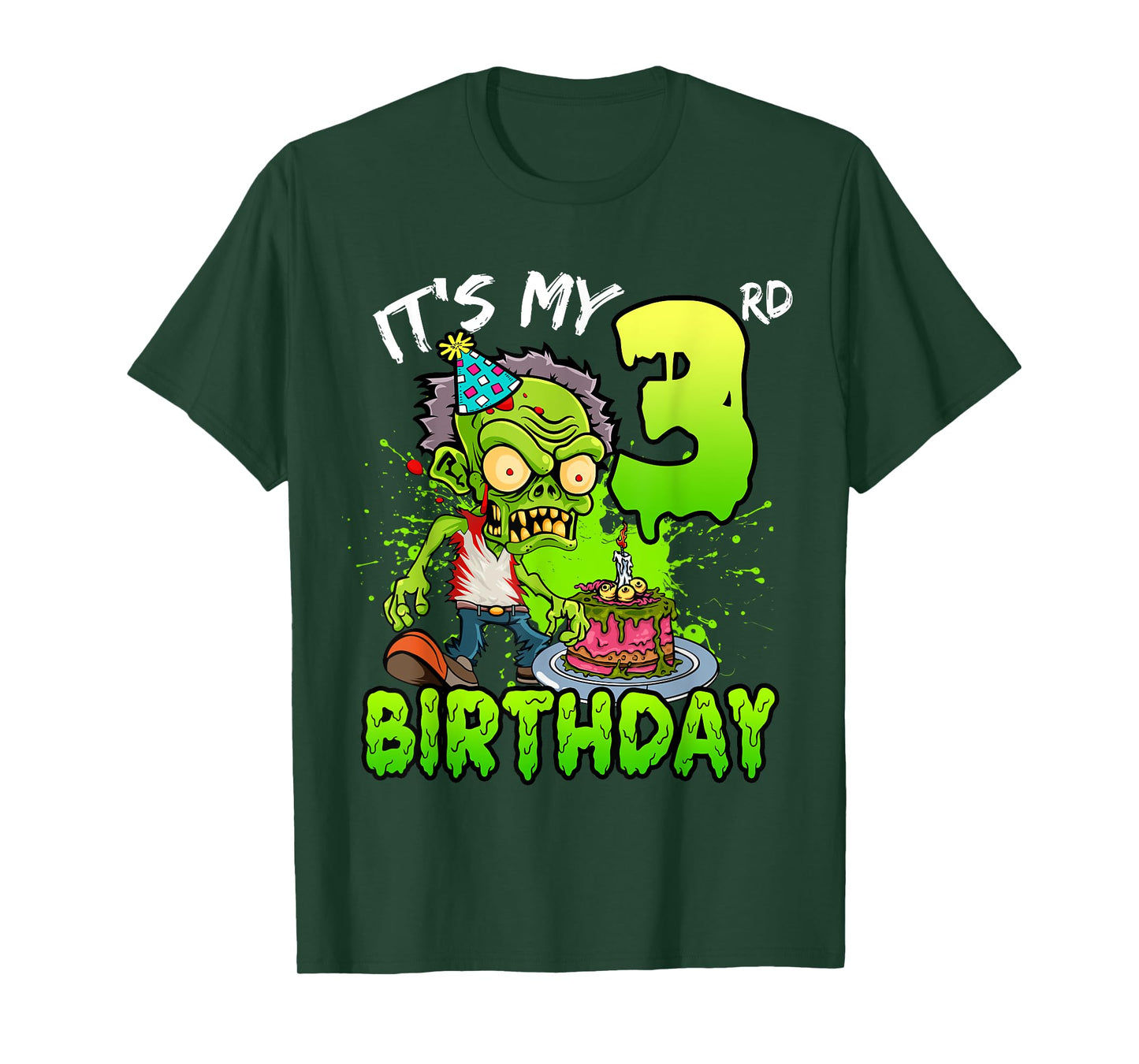 It's My 3rd Birthday Zombie Lover 3 Year Old Boys Girls T-Shirt