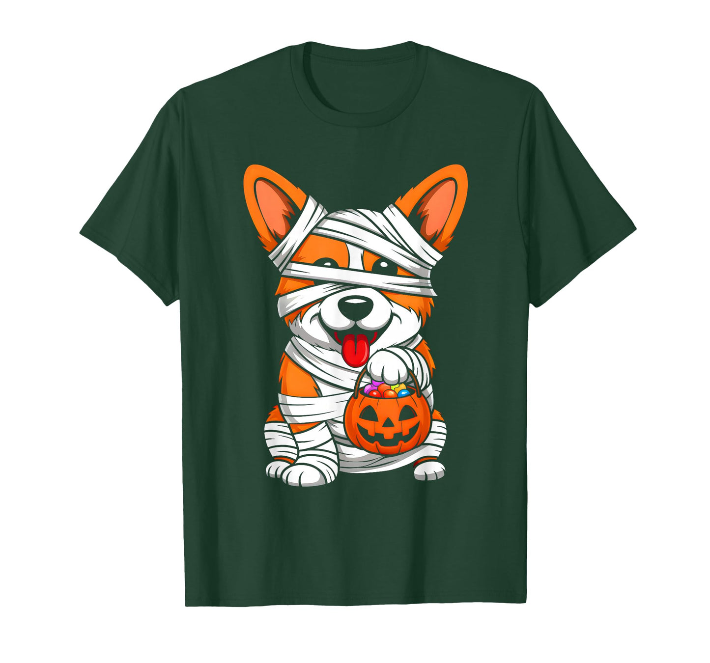Mummy Corgi Dog Fall Pumpkin Spooky Season Halloween Costume T-Shirt