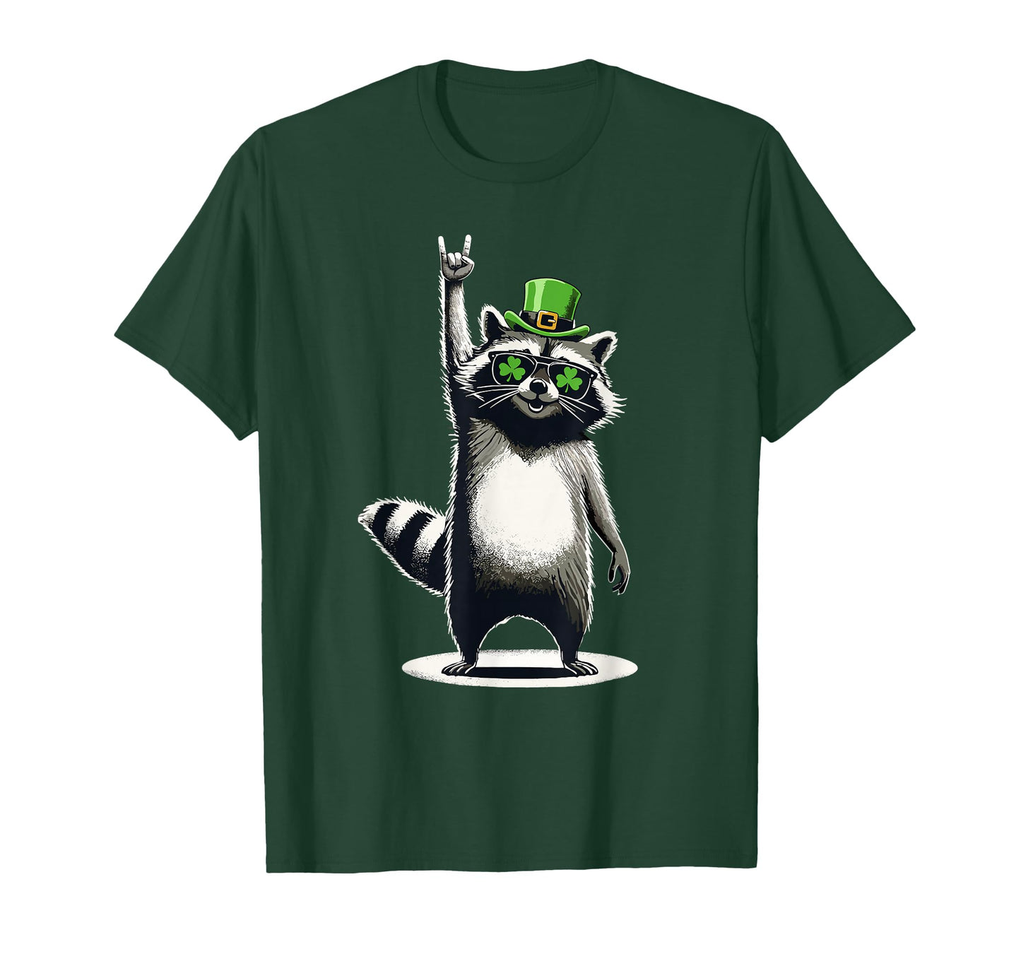 Raccoon St Patty's Shamrock Funny St Patrick's Day T-Shirt