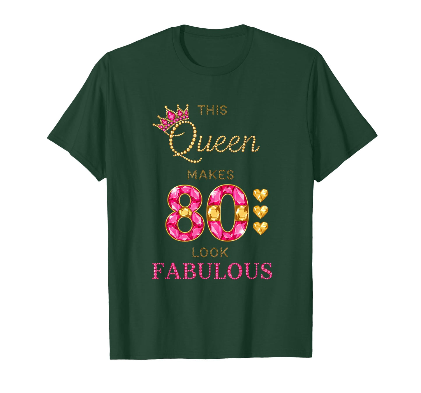 Birthday This Queen Makes 80 Look Fabulous, 80th Birthday T-Shirt