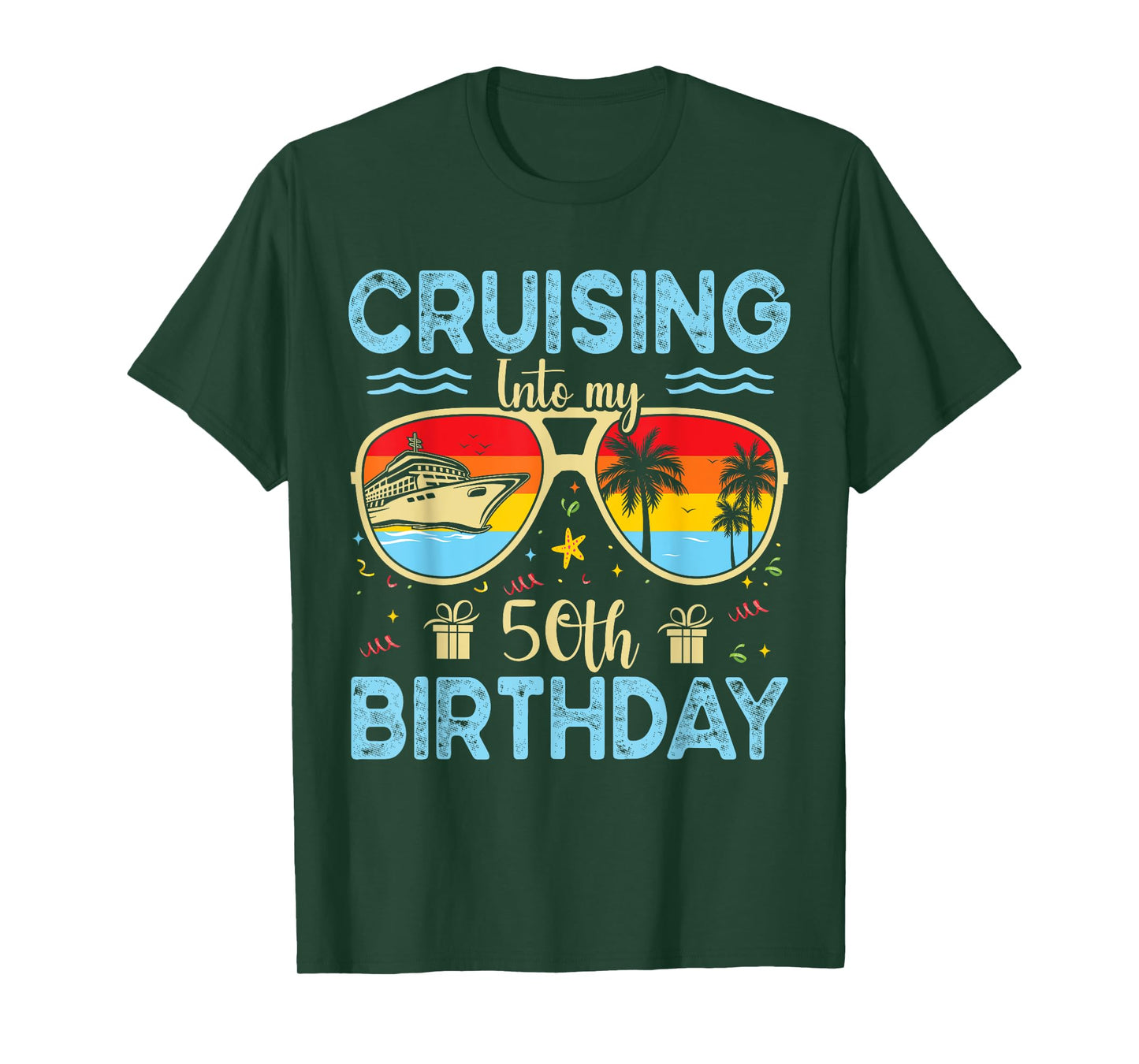 Cruising Into My 50th Birthday - 50th Birthday Cruise Squad T-Shirt