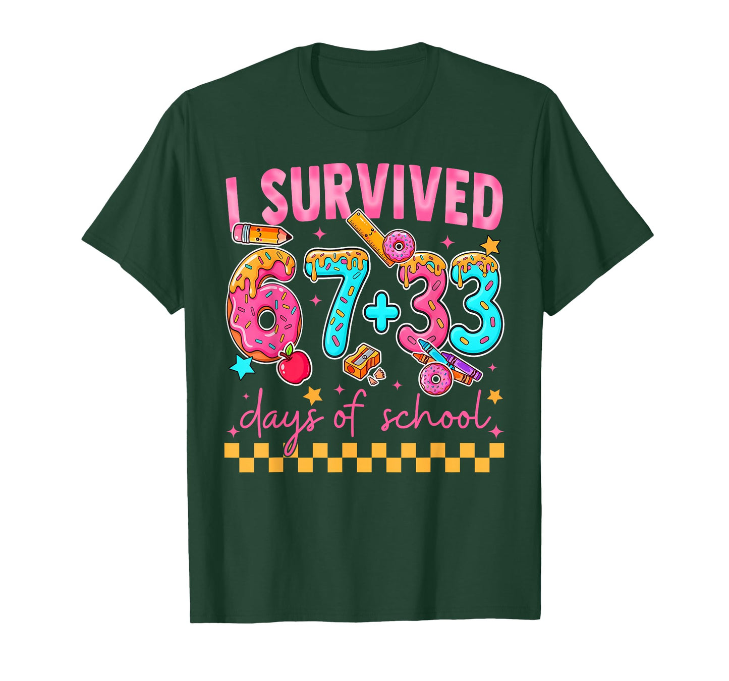 100th Day I Survived 67 + 33 Days of School Boy Girl Teacher T-Shirt