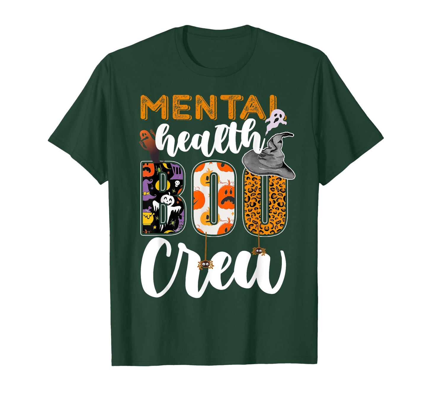 Mental Health Boo Crew Halloween Matching Counselor T-Shirt