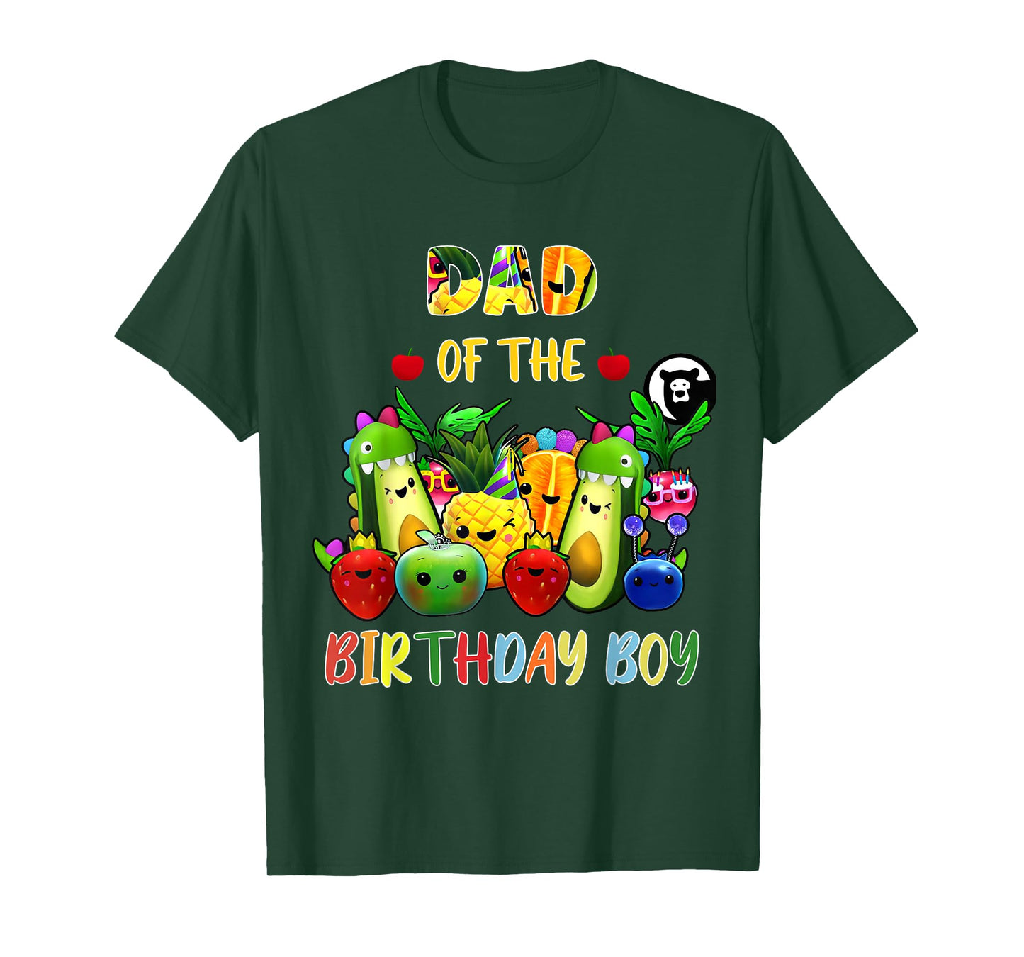 Dad Of The Birthday Boy Family Fruit Birthday Hey Bear T-Shirt