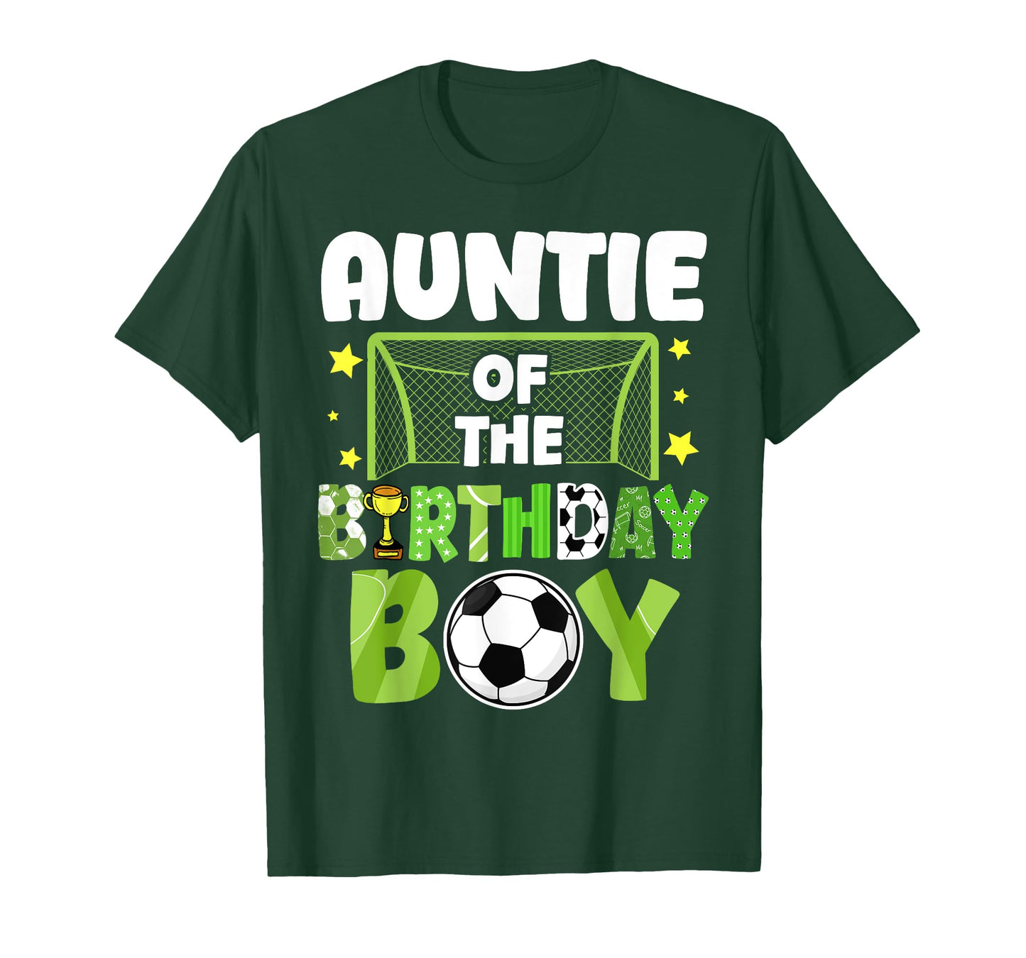 Soccer Auntie Birthday Boy Party Soccer Family Matching T-Shirt
