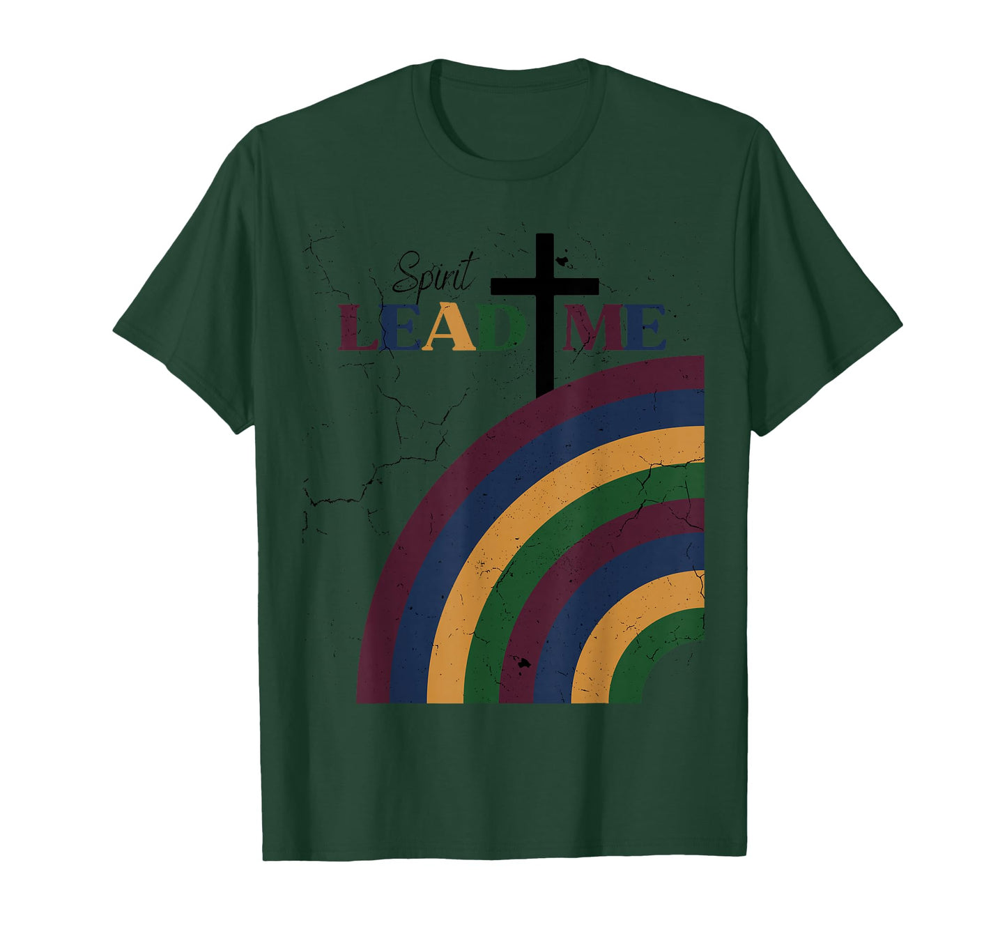 Spirit Lead Me Distressed Dark Edgy Christian Faith Item T-Shirt