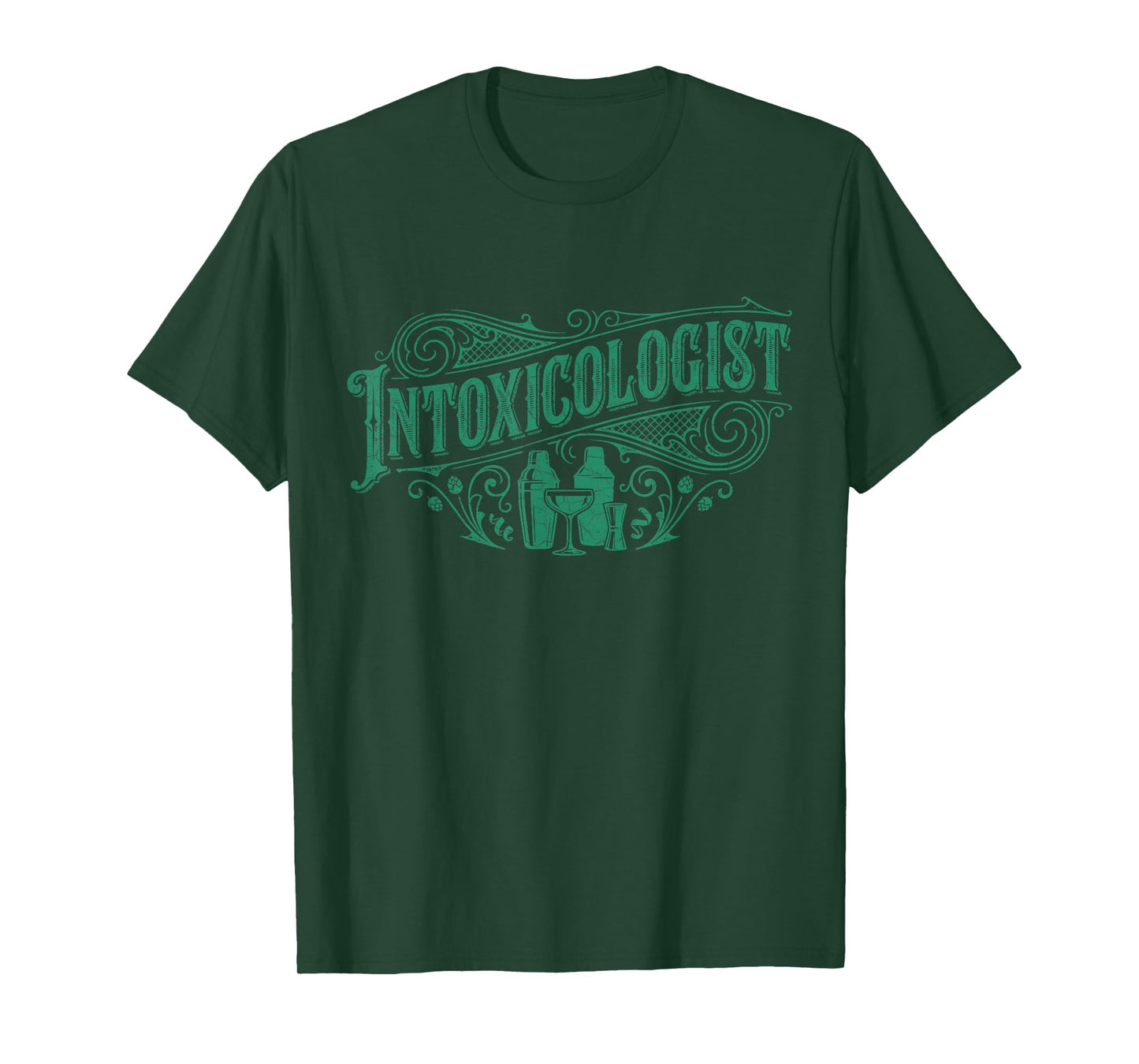 Funny Retro Intoxicologist Cocktail Lover Bartender Vintage T-Shirt