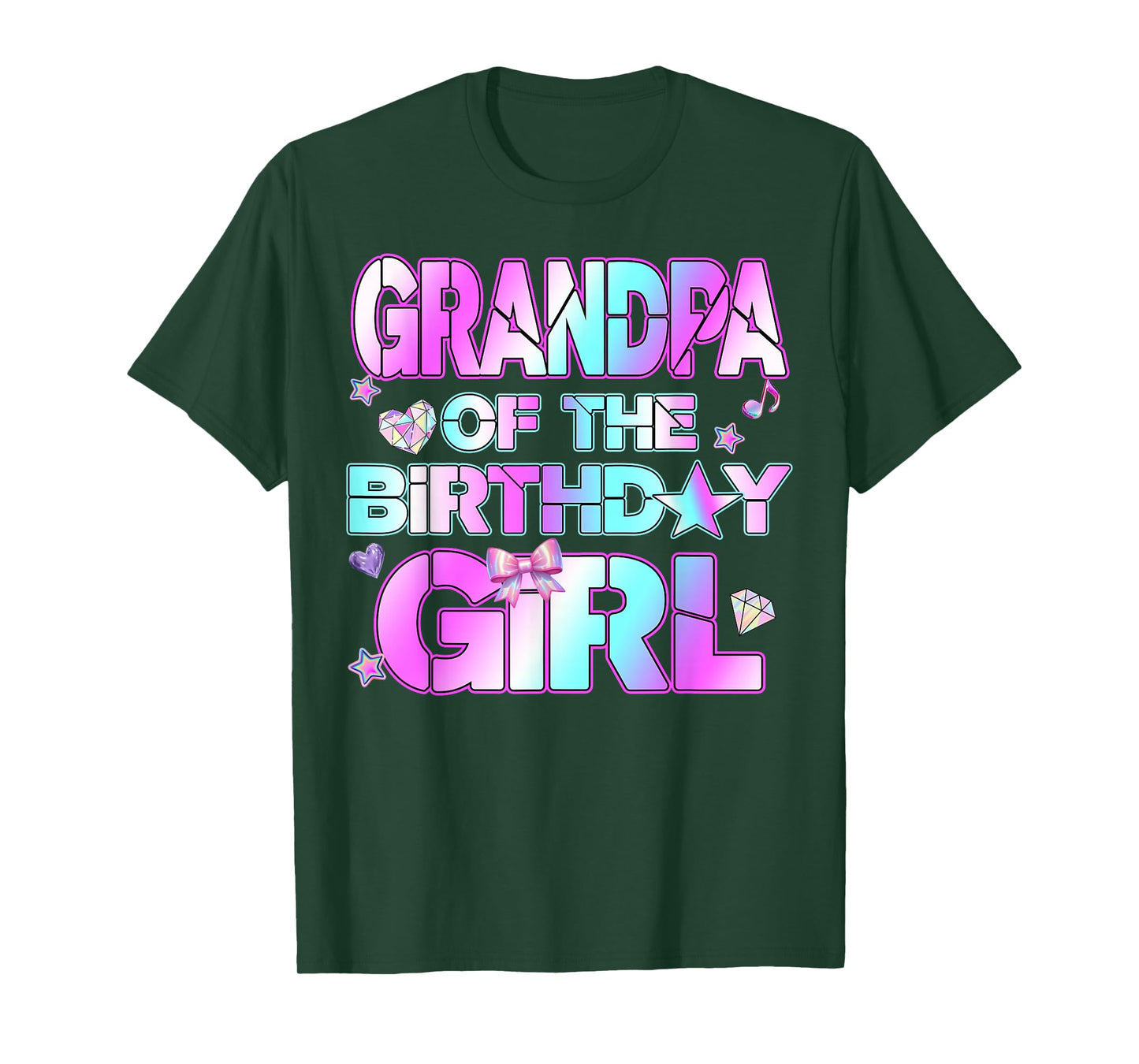 Grandpa The Birthday Girl Kpop Family Birthday Party Girls T-Shirt
