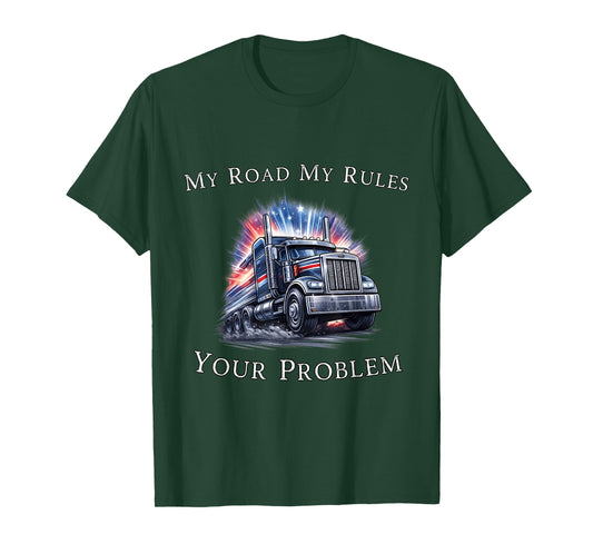 Trucker American Flag Truck Driver T-Shirt