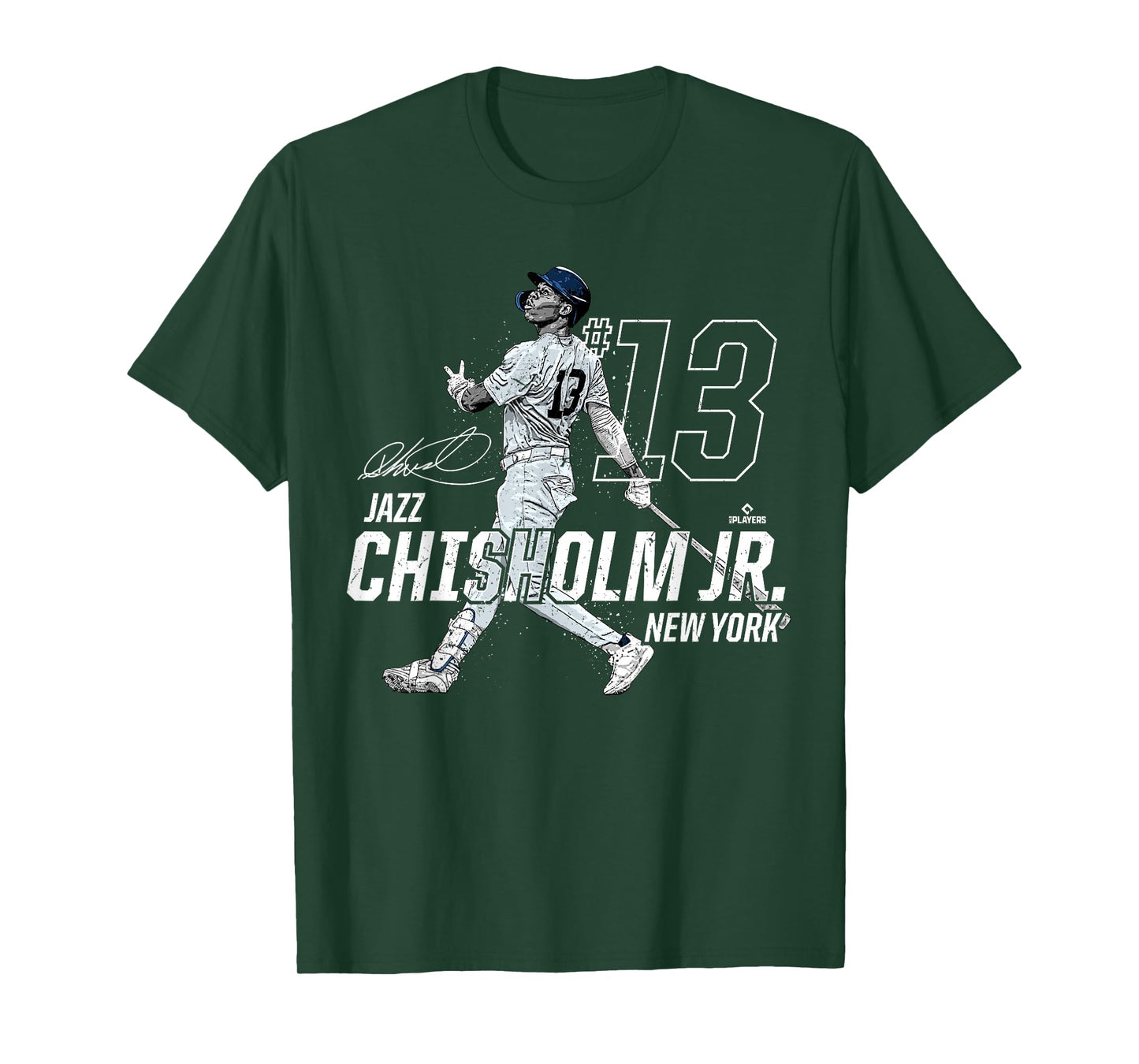 Dynamic Pose Jazz Chisholm Jr New York Baseball MLBPA T-Shirt